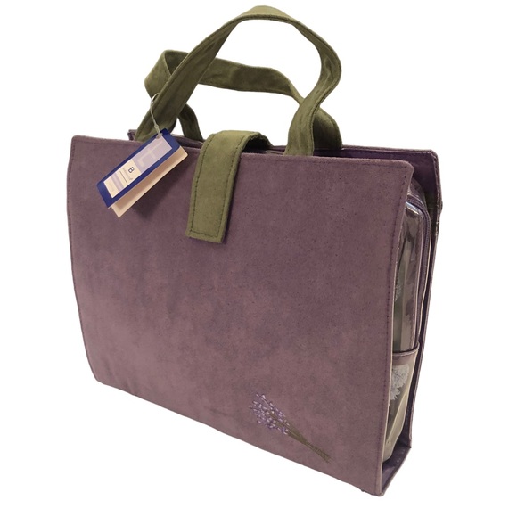 Lavender and Green Toiletries Travel Case - Picture 8 of 14
